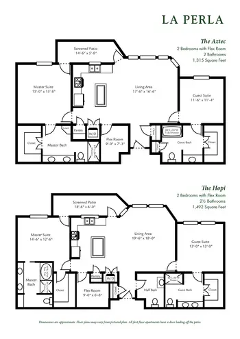 posada park center plans floor findcontinuingcare az valley living